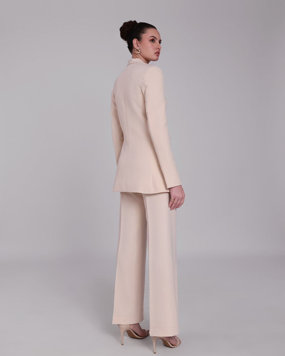 Anya Beige Chain Blazer Suit