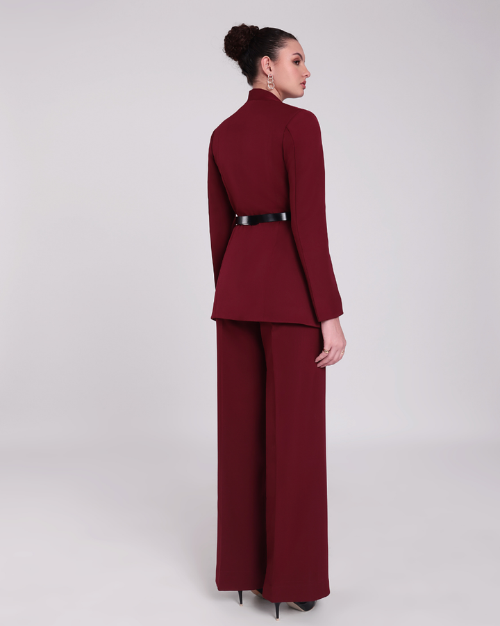 Emily Wine Blazer Suit