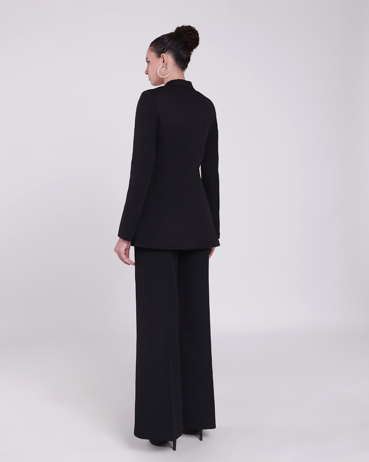 Veronica Black Embellished Blazer Suit
