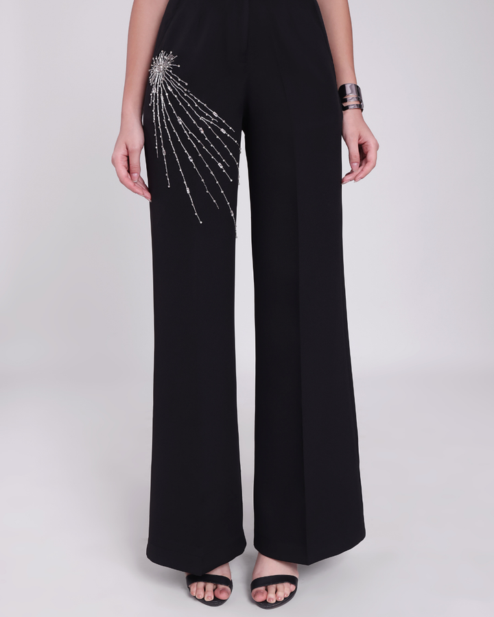 Veronica Black Embellished Blazer Suit