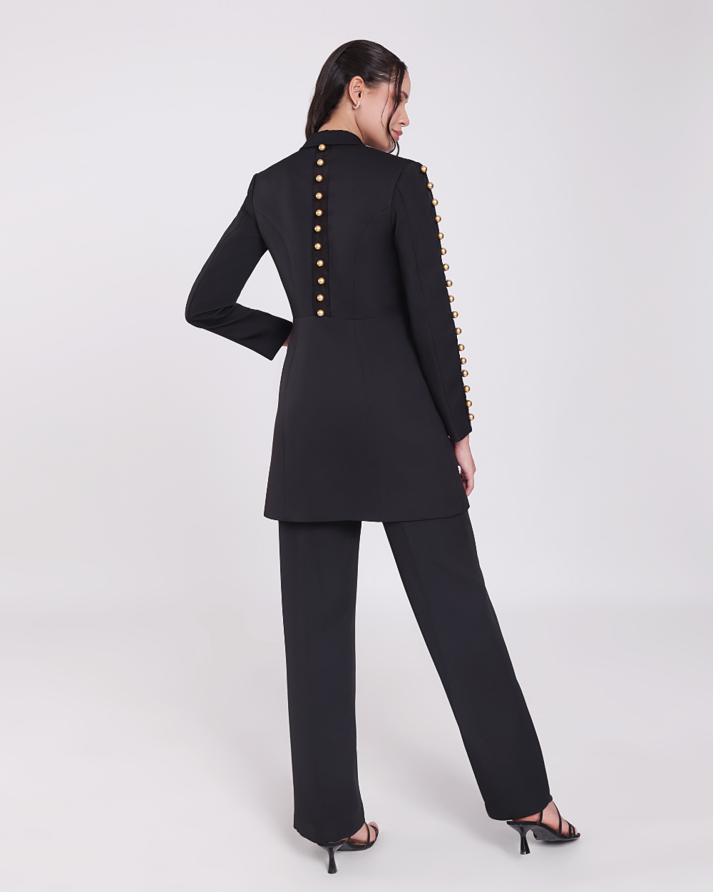 Charlotte Black Golden Pearl Blazer Suit