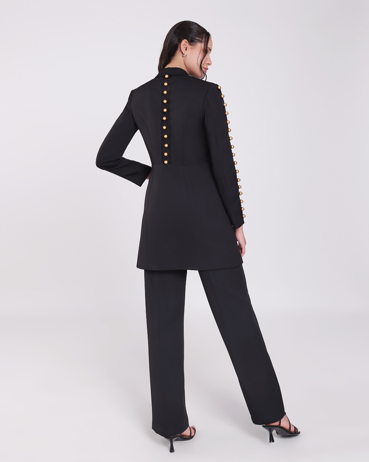 Charlotte Black Golden Pearl Blazer Suit