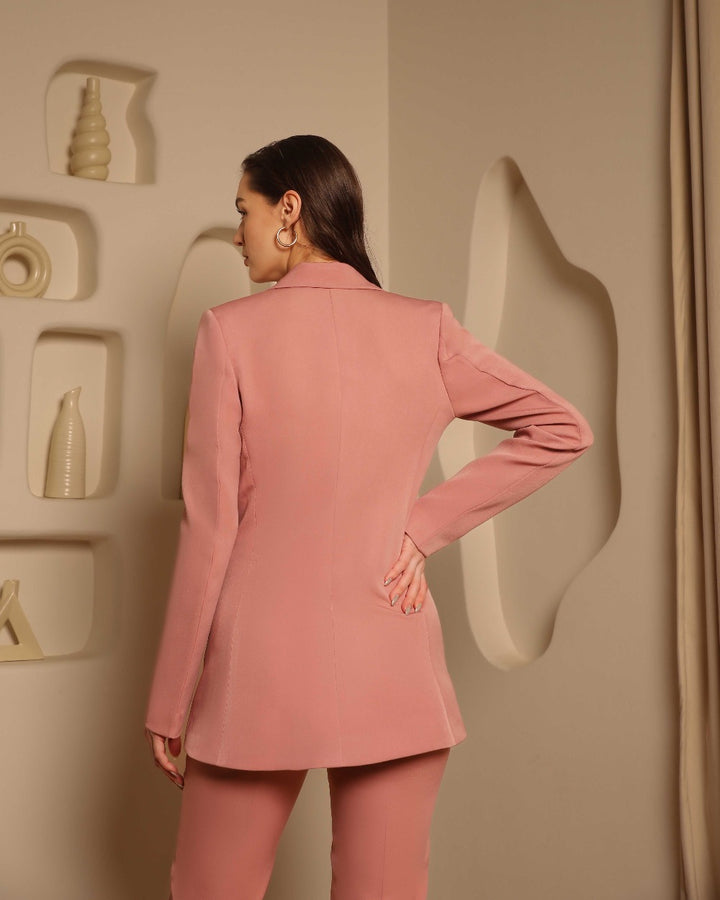 Peach Double-Breasted 2pc Suit