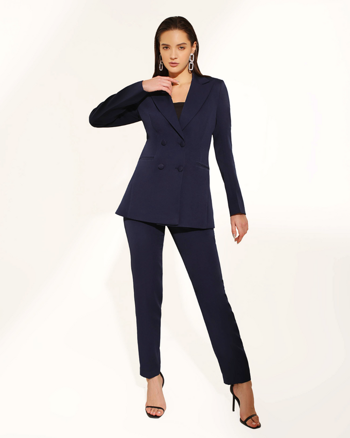 Navy Blue Double Breasted Blazer