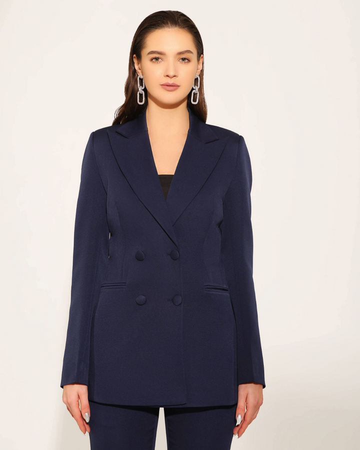 Navy Blue Double Breasted Blazer