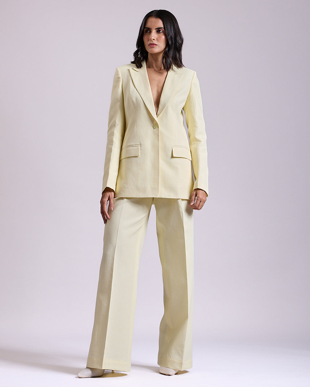 Yellow Single Breasted Suit 2-Piece
