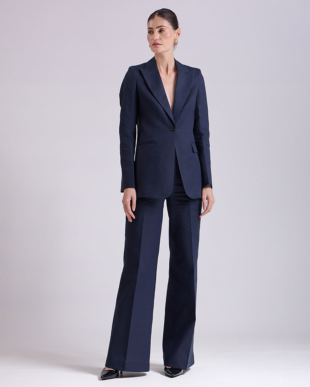 Navy Blue Single-Breasted Suit 2-Piece