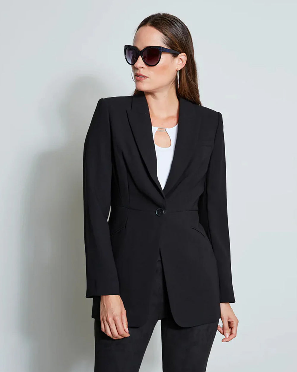 Black Single-Breasted Slim Fit Blazer