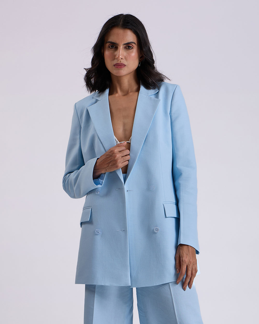 Sky blue Oversized Blazer