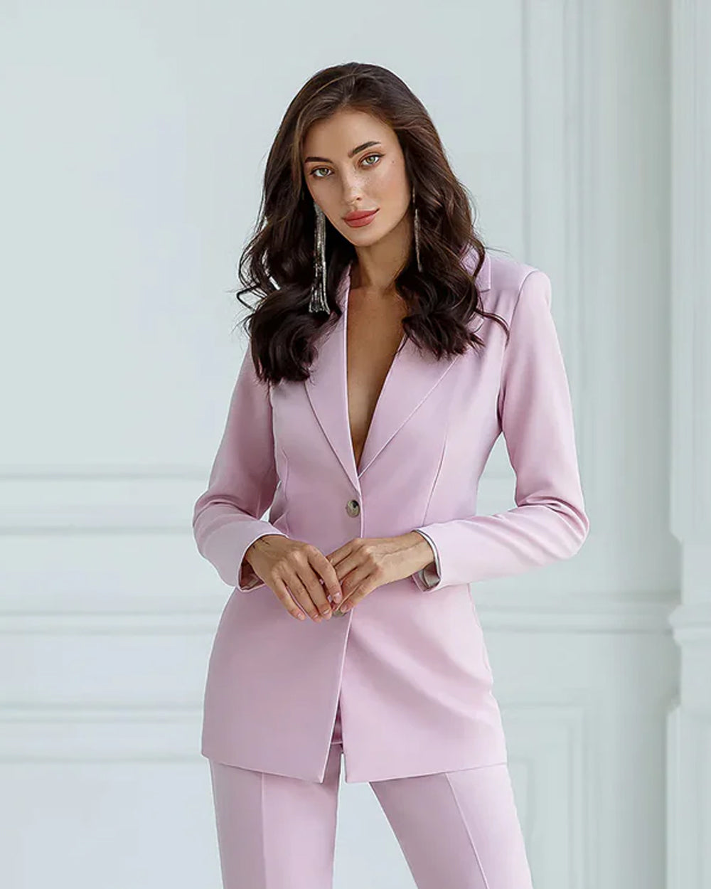 Flap dusty pink blazer