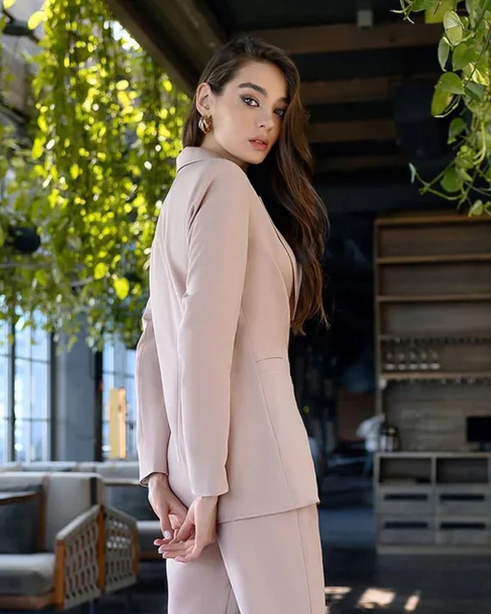 Flap Beige Blazer