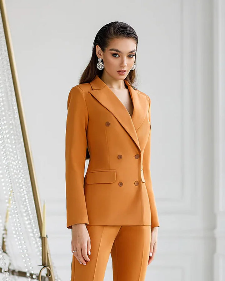 camel Double breasted Blazer