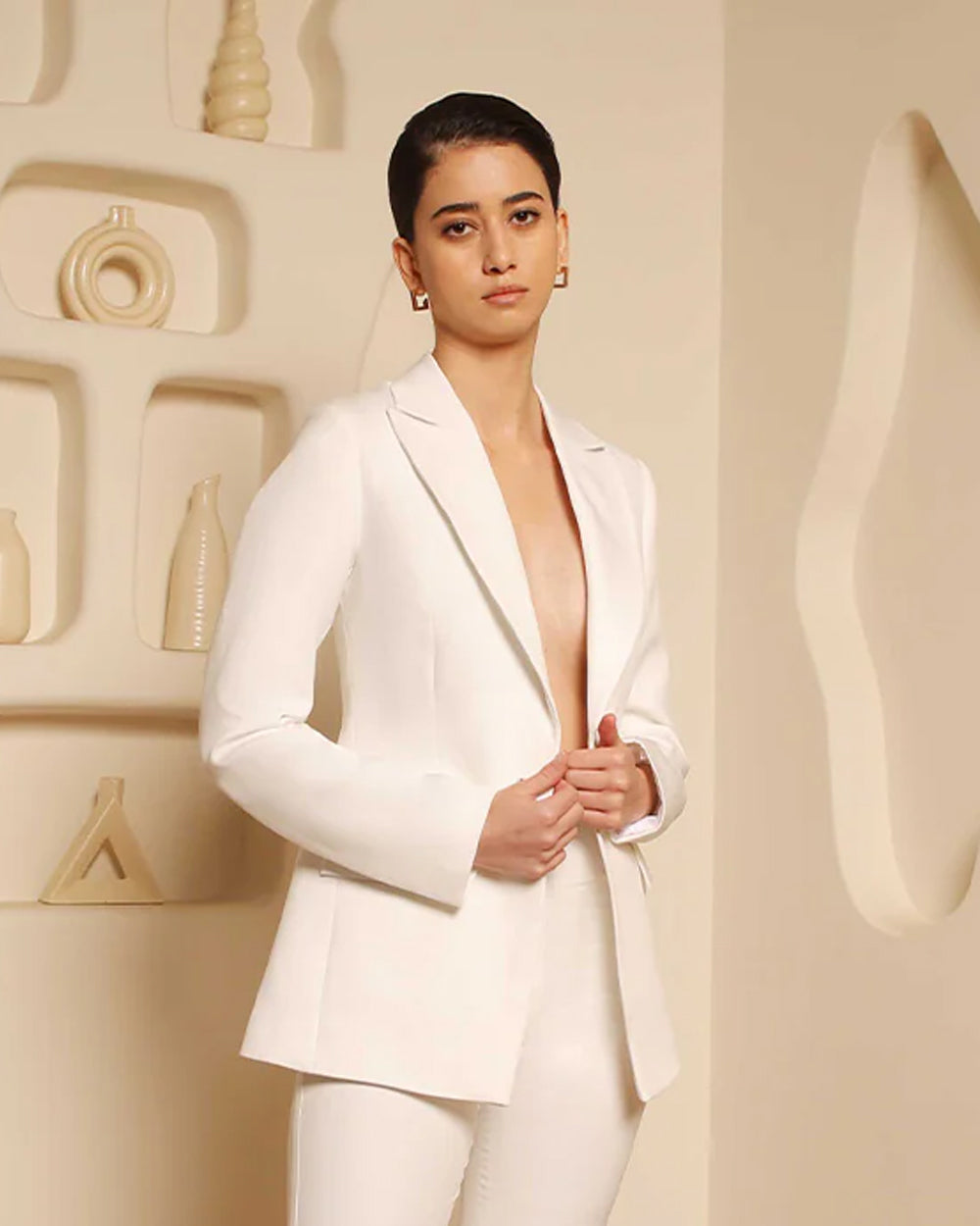 White Formal Blazer