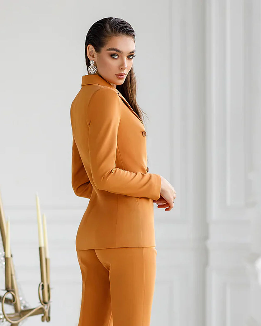 camel Double breasted Blazer