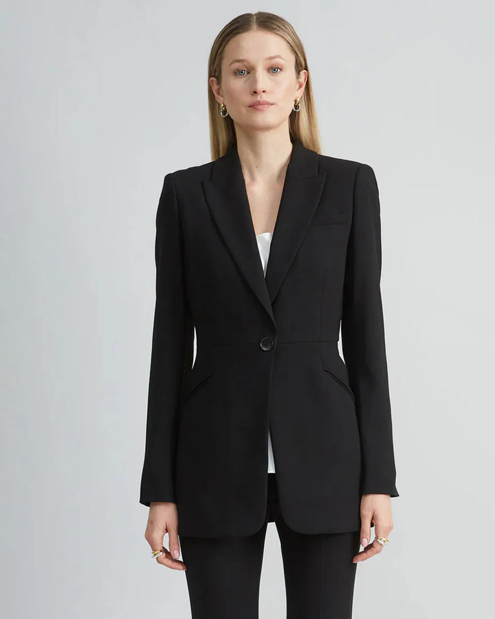 Black Single-Breasted Slim Fit Blazer