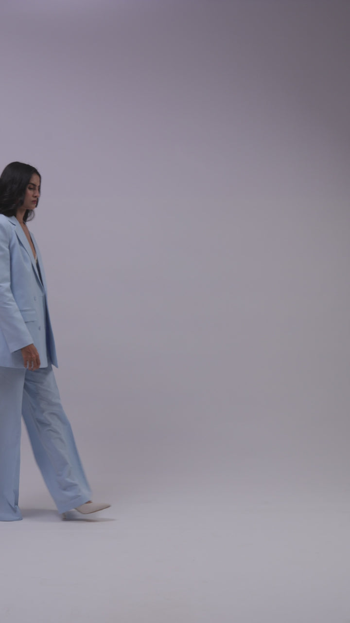 Sky blue Oversized Blazer