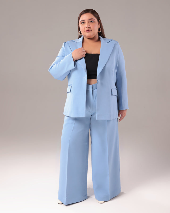 Sky Blue Regular Fit 2-Piece Set