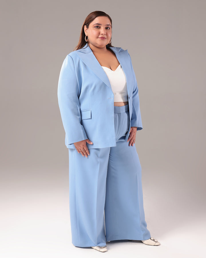 Sky Blue Regular Fit 2-Piece Set
