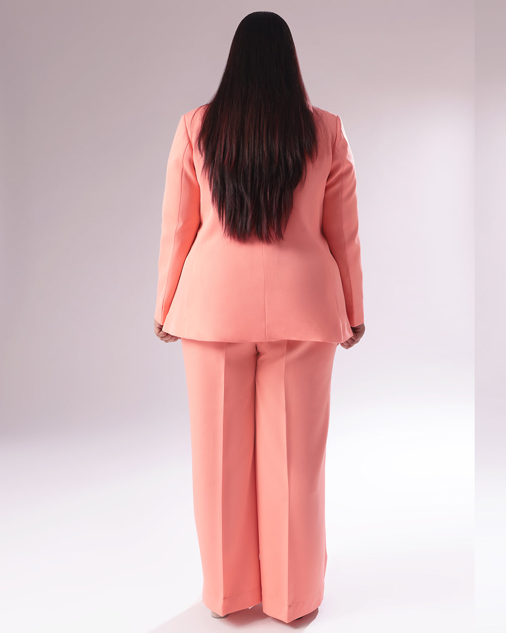 Peach Single Breasted Blazer Suit