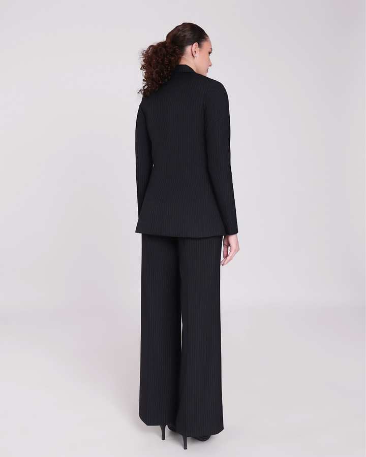 Black Stripe Double Breasted Suit 2-piece