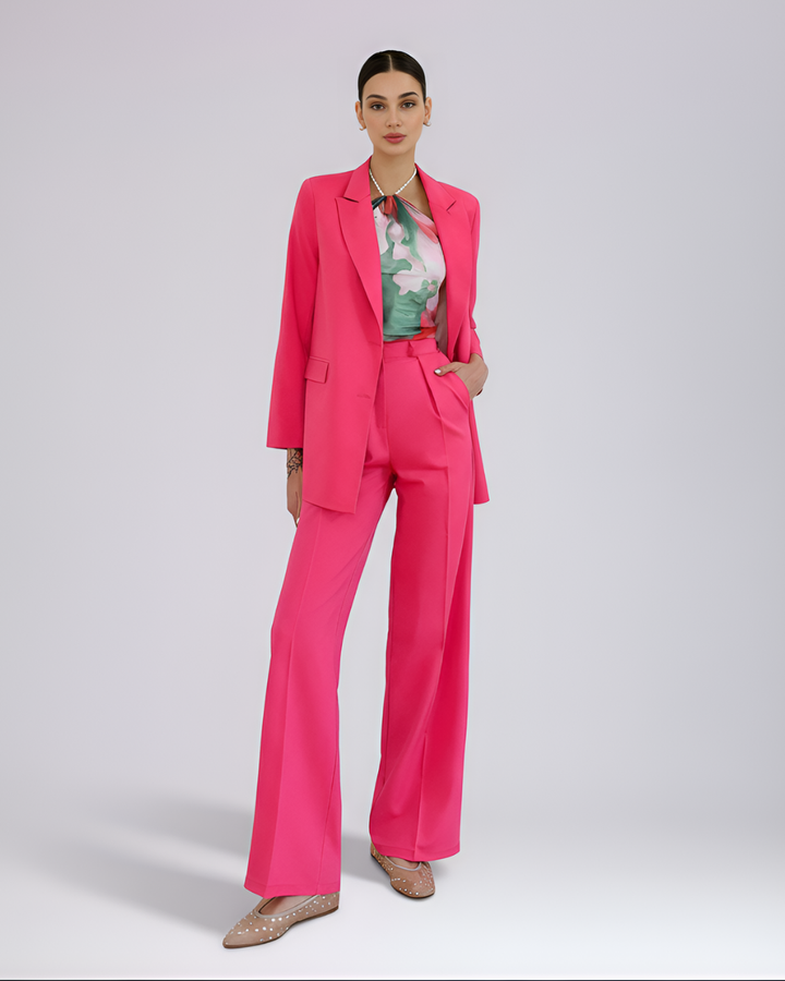 Camille Hot Pink Single Breasted Blazer Suit