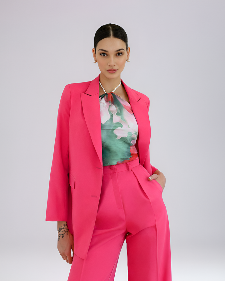 Camille Hot Pink Single Breasted Blazer Suit