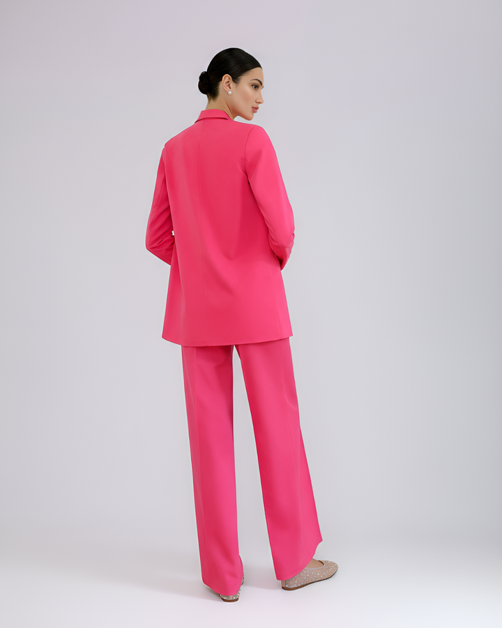 Camille Hot Pink Single Breasted Blazer Suit