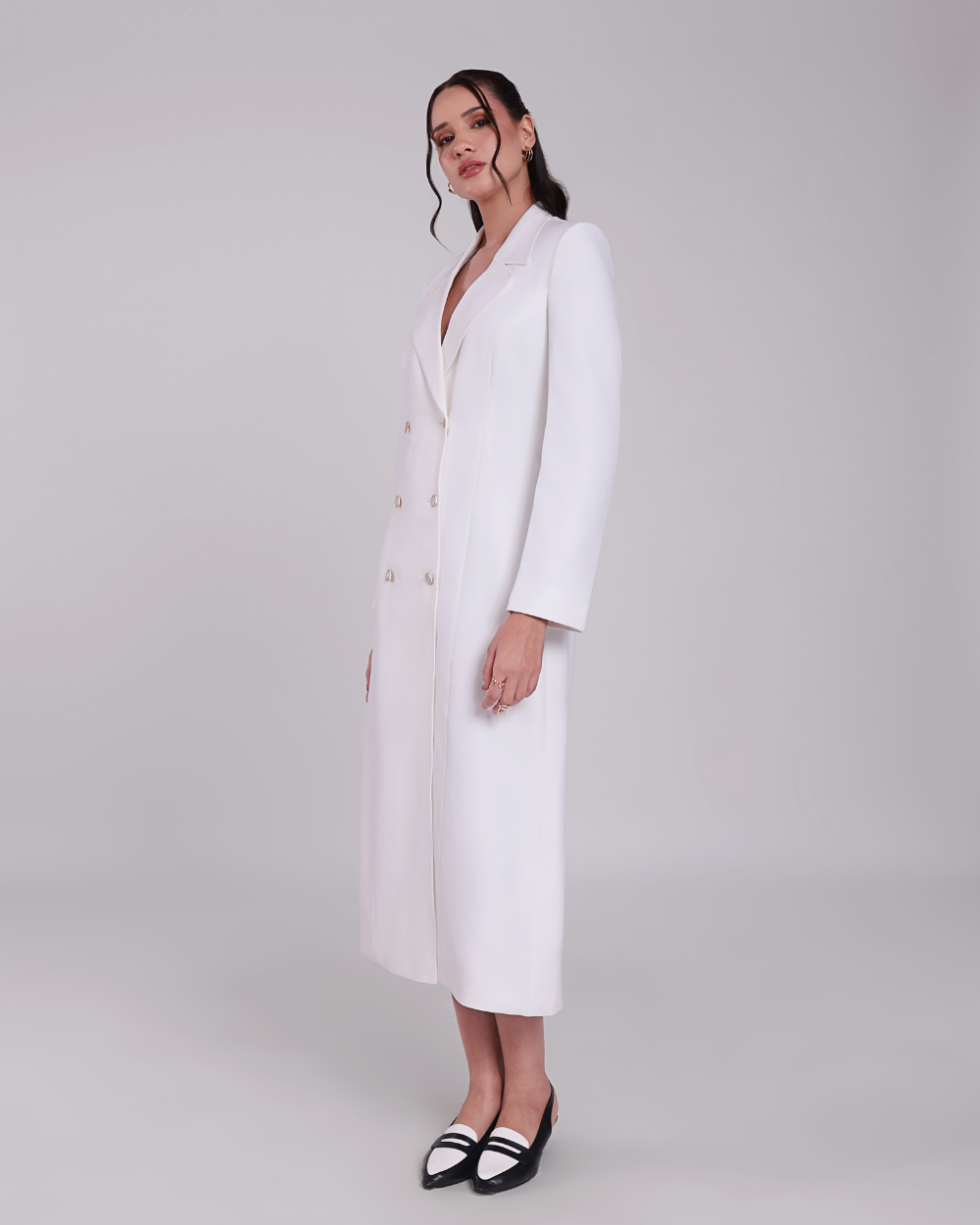 Jennifer White Double Breasted Blazer Dress