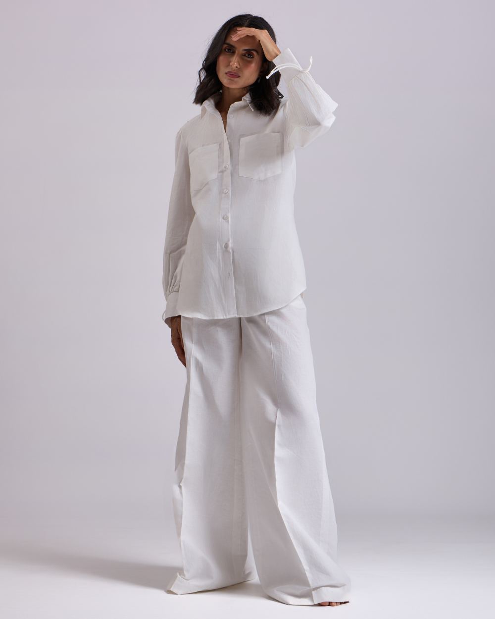 Ivory Oversized Shirt And Pant