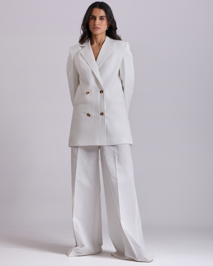 Off White Oversized 2-Piece Suit