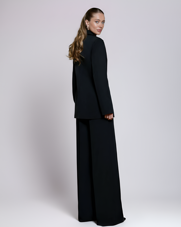 Angelina Black Single Breasted Blazer Suit
