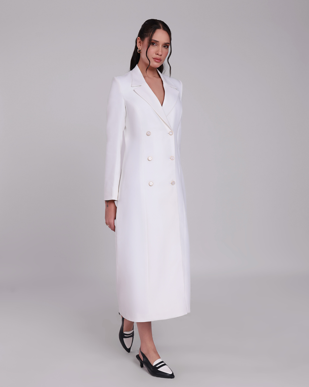 Jennifer White Double Breasted Blazer Dress
