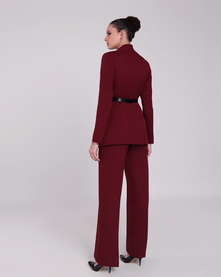 Emily Wine Blazer Suit