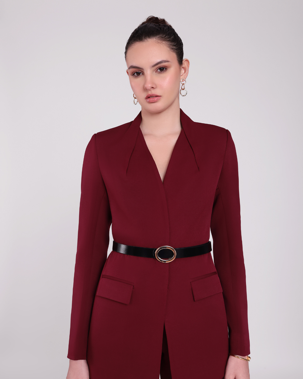 Emily Wine Blazer Suit