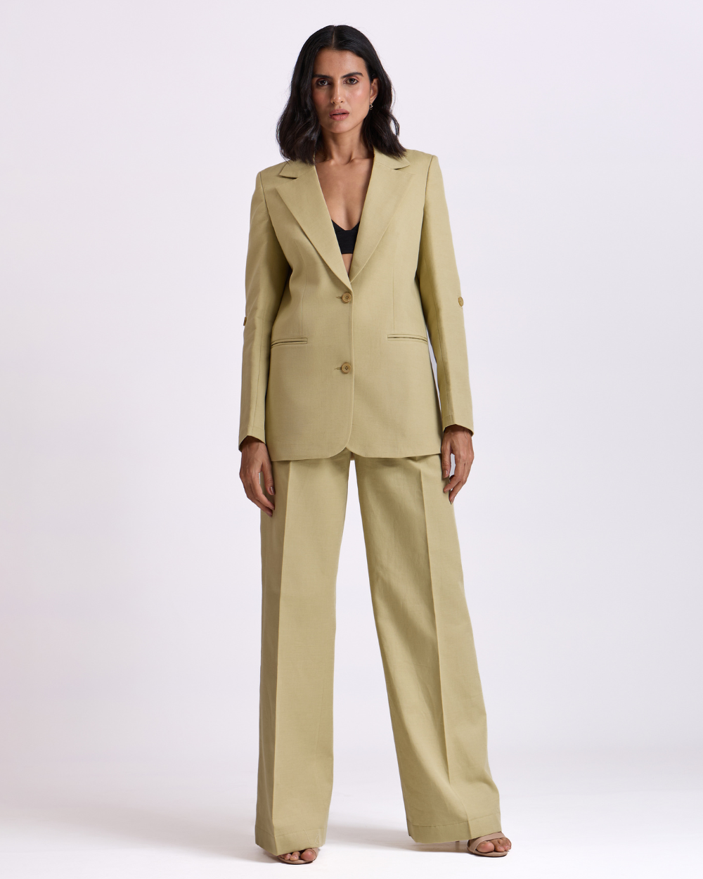 Pista Green Regular-Fit Suit 2-Piece