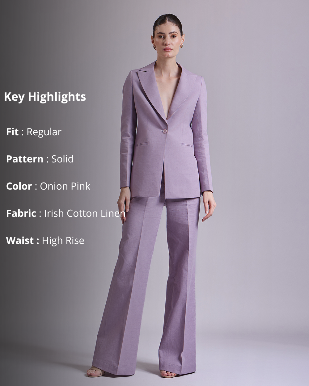 Onion pink Single-Breasted Suit 2-Piece