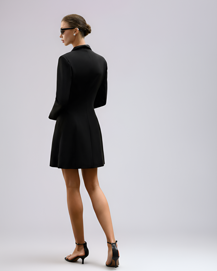 Katy Black Double Breasted Blazer Mini Dress