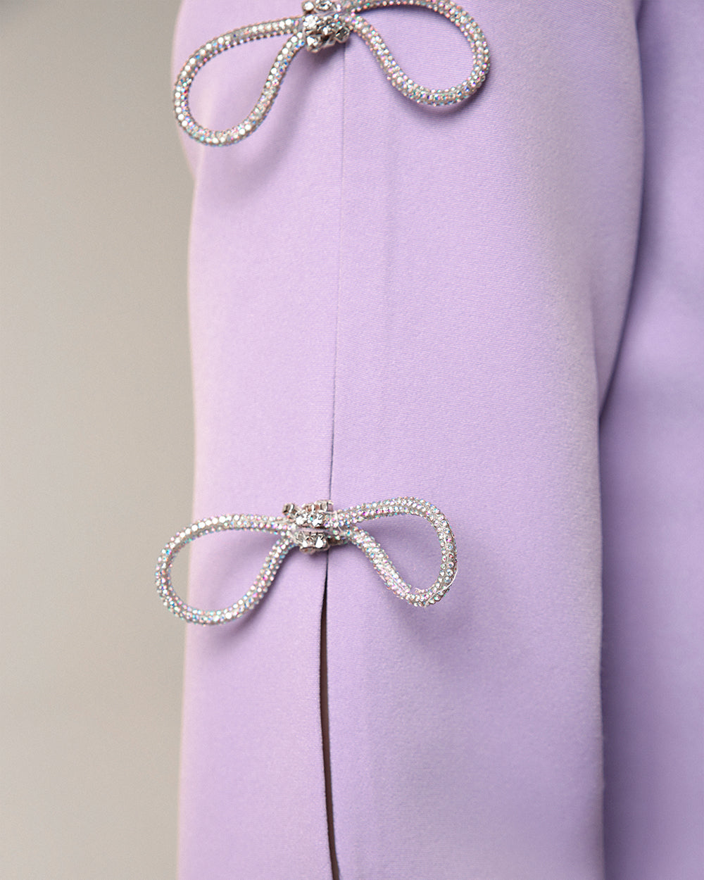 Lavender Chain-Accent Blazer Dress