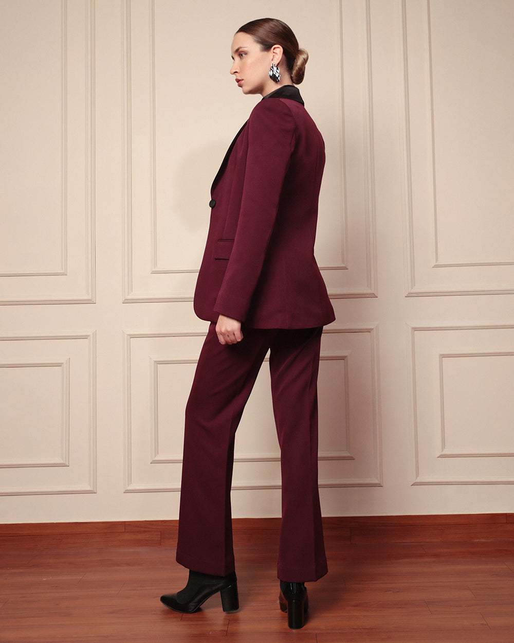 Wine Luxe Blazer Suit