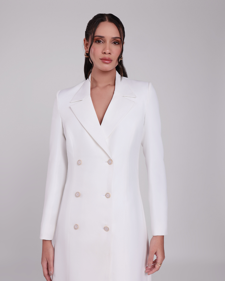 Jennifer White Double Breasted Blazer Dress