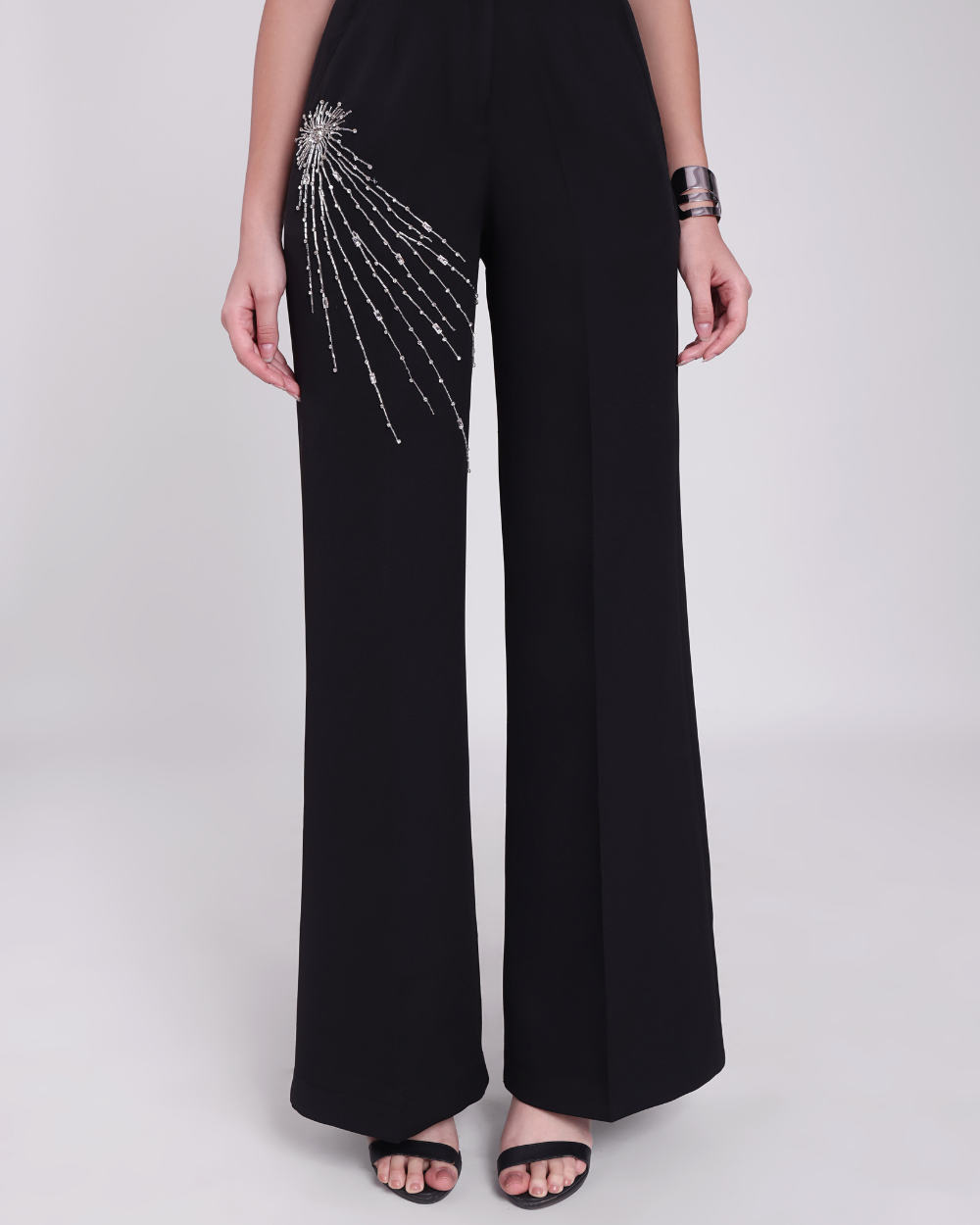 Veronica Black Embellished Blazer Suit