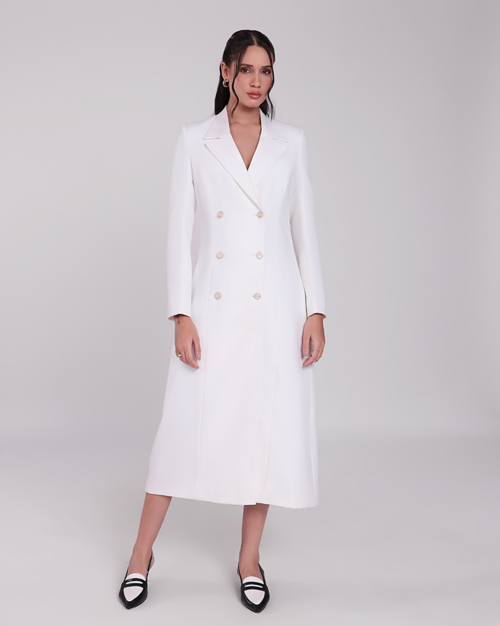 Jennifer White Double Breasted Blazer Dress