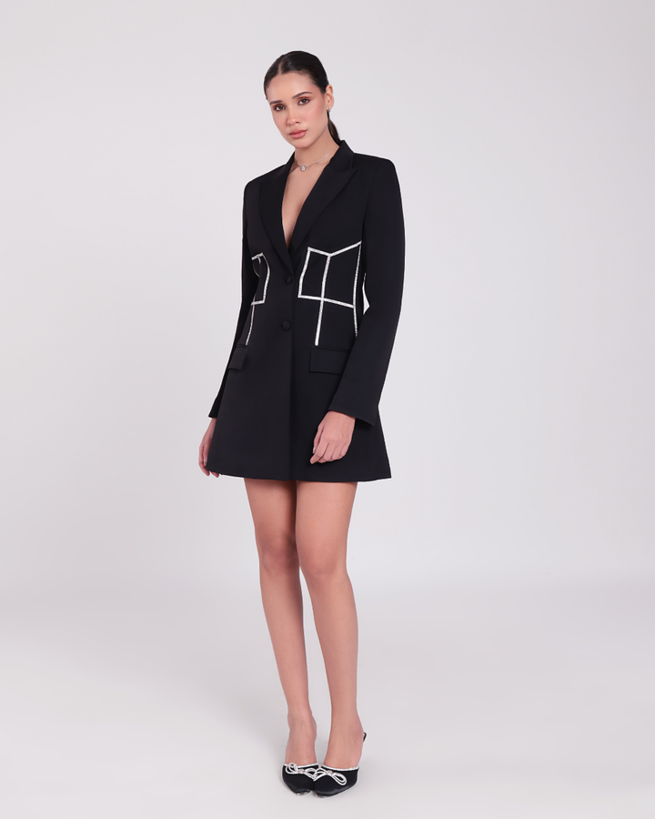 Jane Black Embellished Blazer Dress
