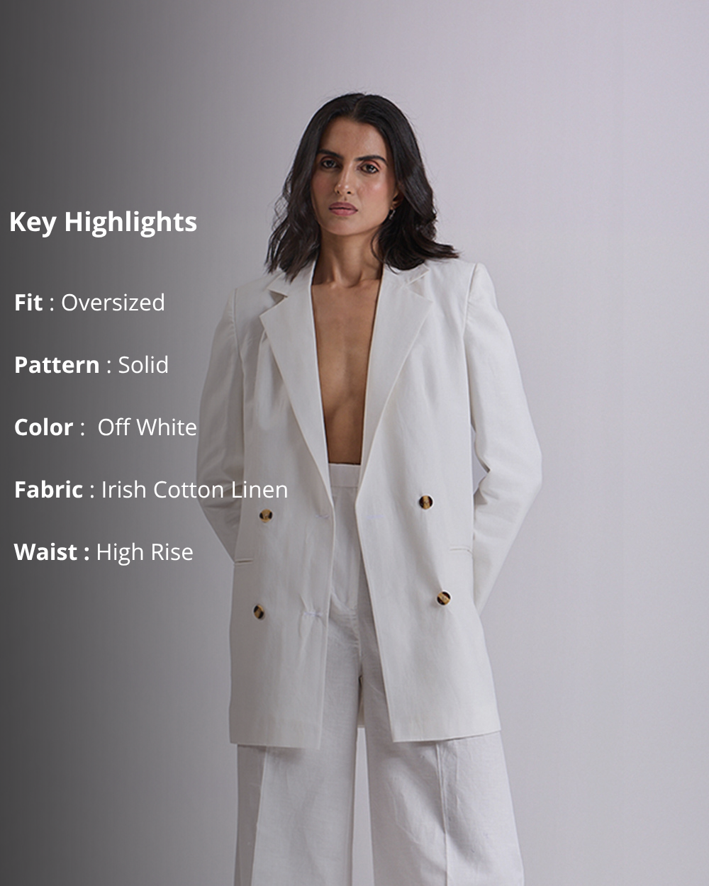 Ivory Oversized Blazer