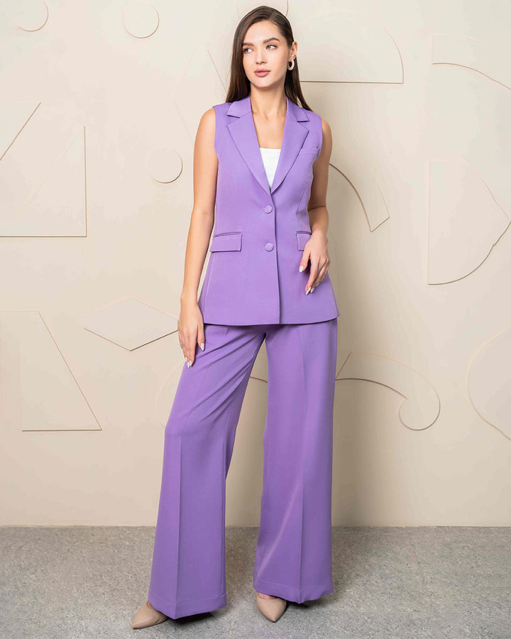 Lavender Luxe Single Breasted Blazer Suit