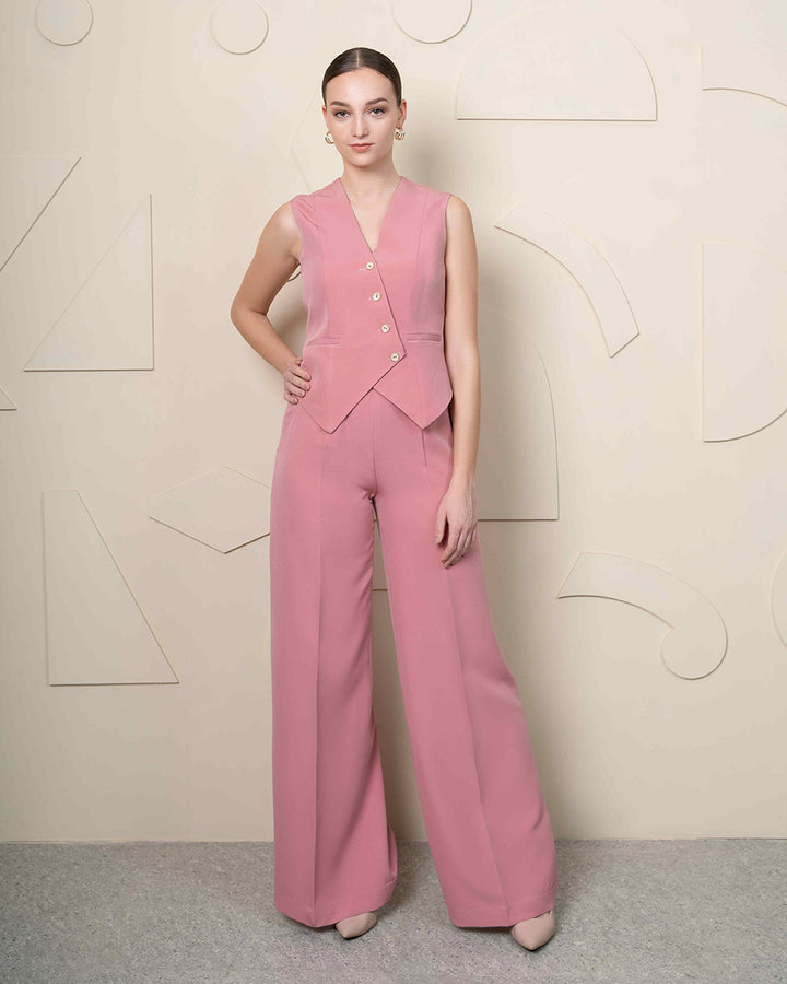 Pink Formal Waistcoat And Pant