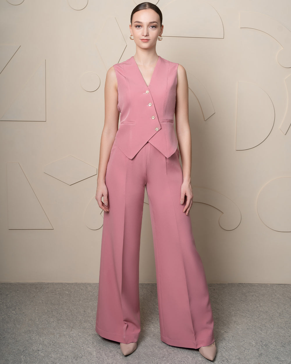 Pink Formal Waistcoat And Pant