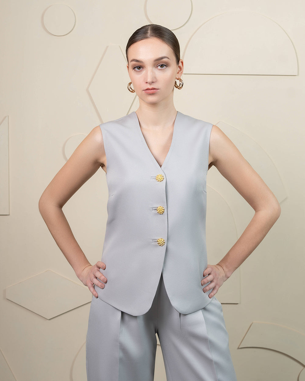 Grey Prestige Waistcoat And Pant