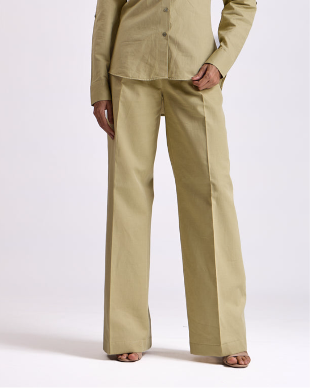 Linen - Pista Green pant