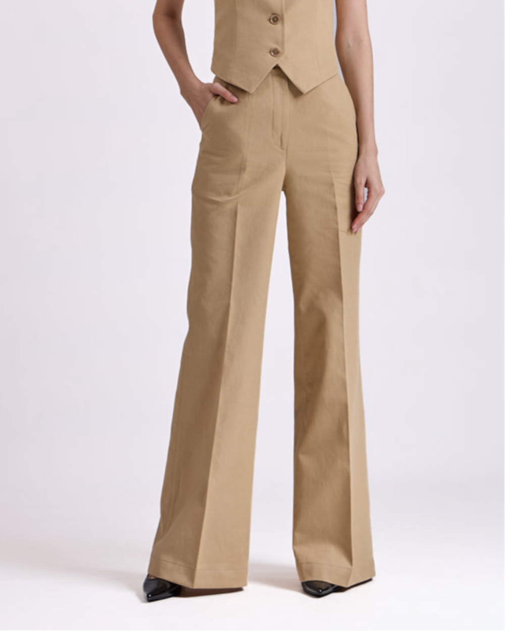 Linen - tan brown pant